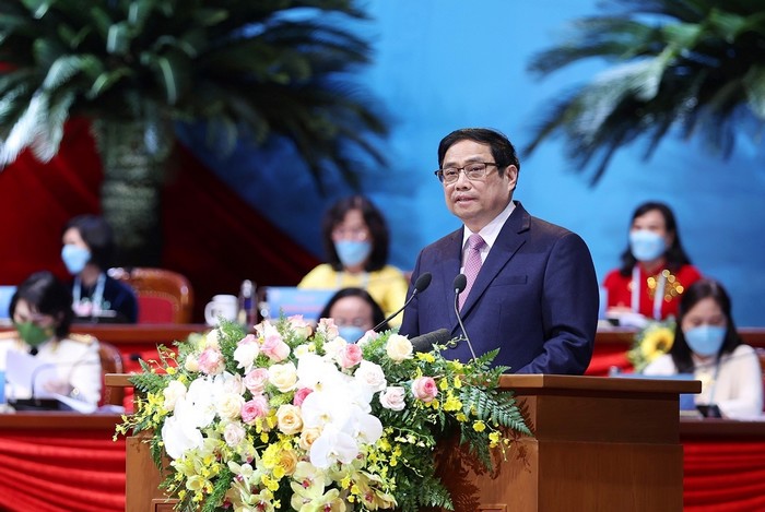 Thủ tướng Chính Phủ Phạm Minh Chính phát biểu chúc mừng và đưa ra chỉ đạo quan trọng tại Đại hội đại biểu phụ nữ toàn quốc XIII